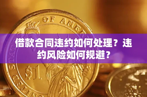 北京借款合同违约如何处理？违约风险如何规避？