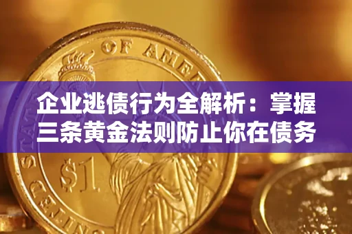 北京企业逃债行为全解析：掌握三条黄金法则防止你在债务乱局中“踩雷”