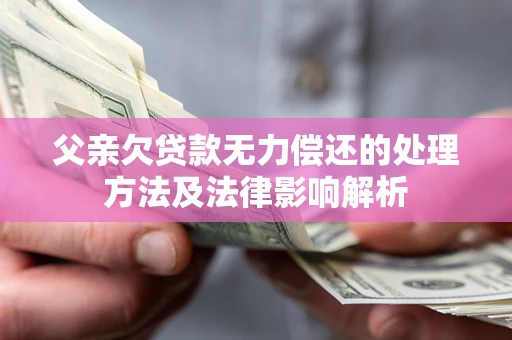 北京父亲欠贷款无力偿还的处理方法及法律影响解析